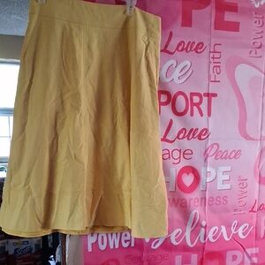 Lane Bryant Yellow A-Line Skirt